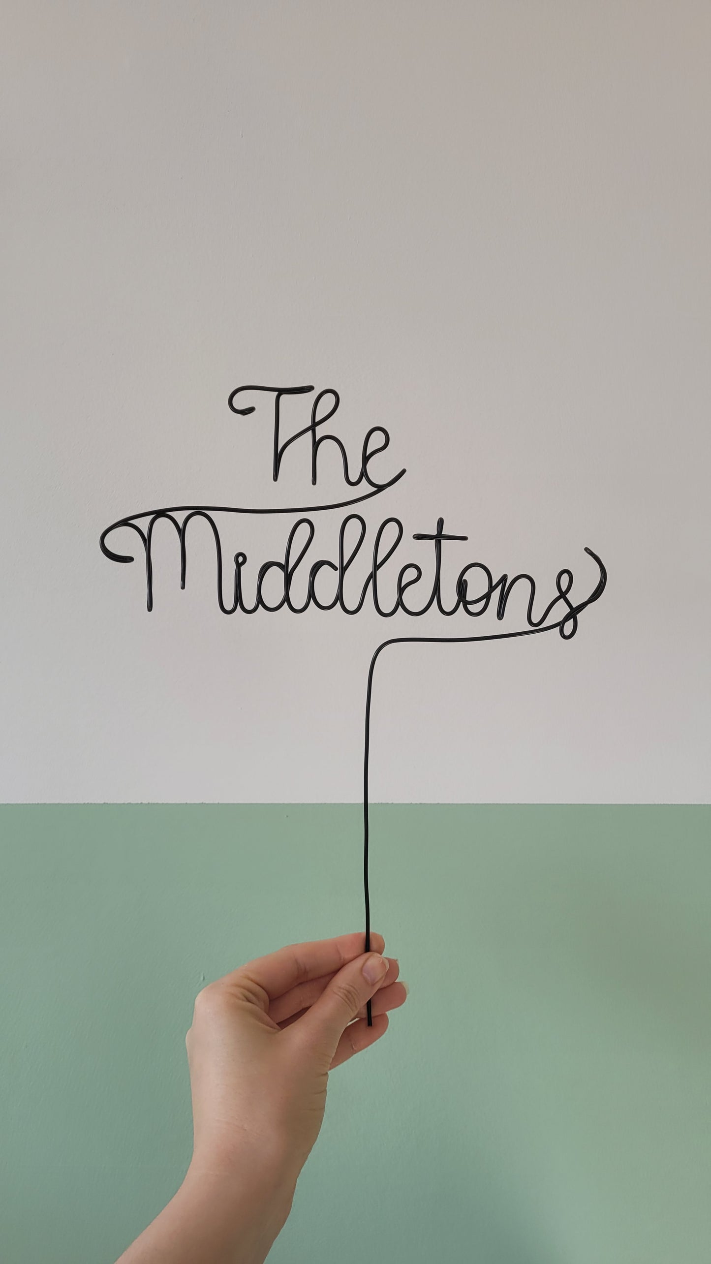 Plain Wire Surname Cake Topper (up to 12 characters)