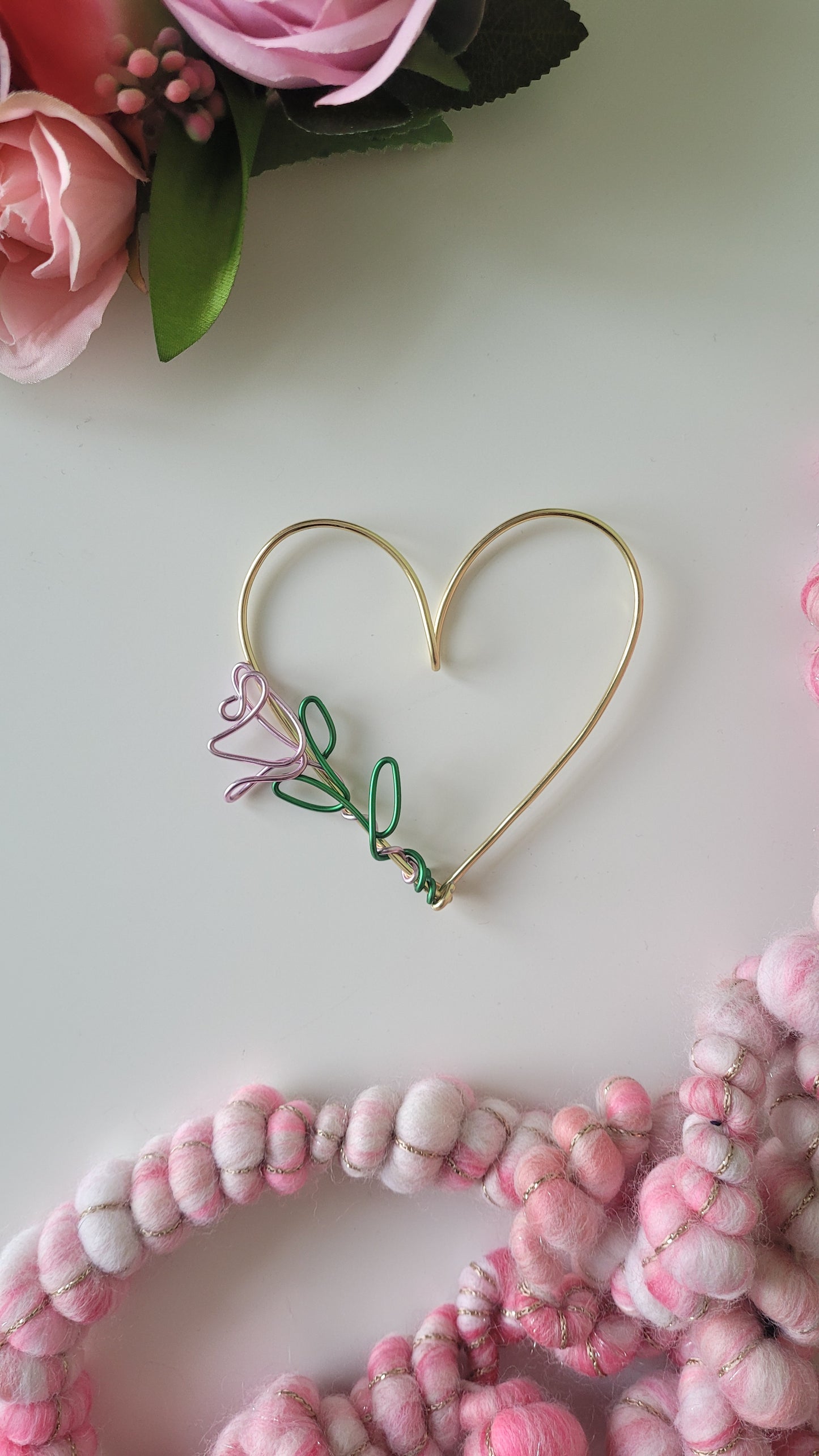 Love heart with rose