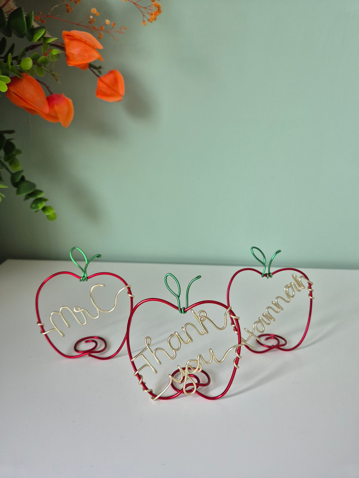 Thank you/personalised apple