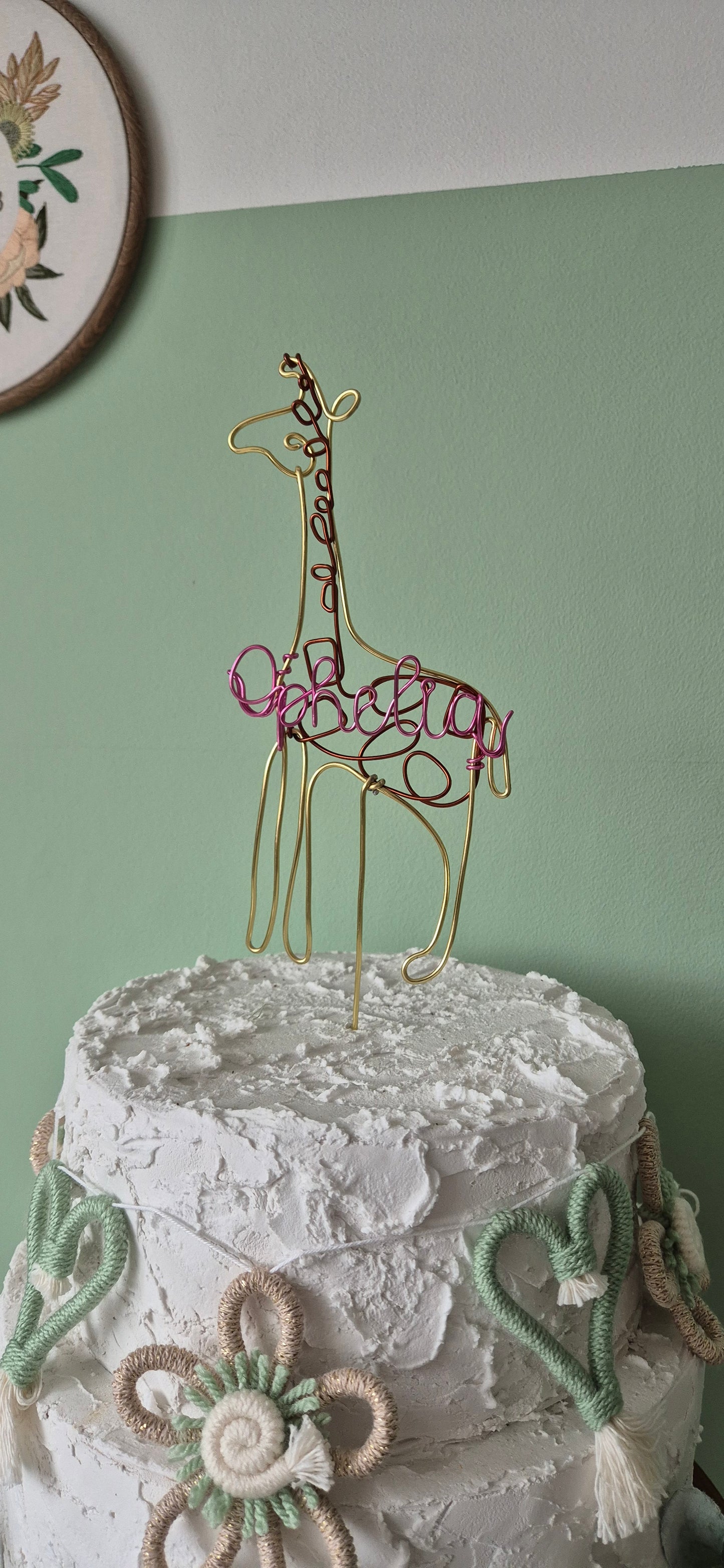Giraffe Cake Topper - Personalised