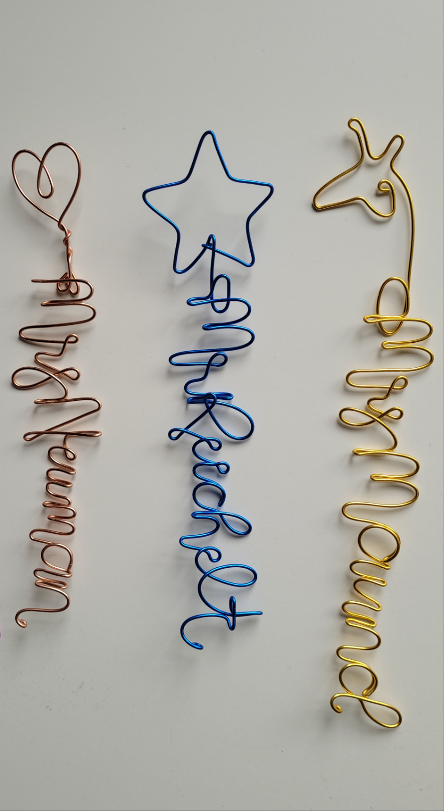 Wire bookmark (up to 12 characters)