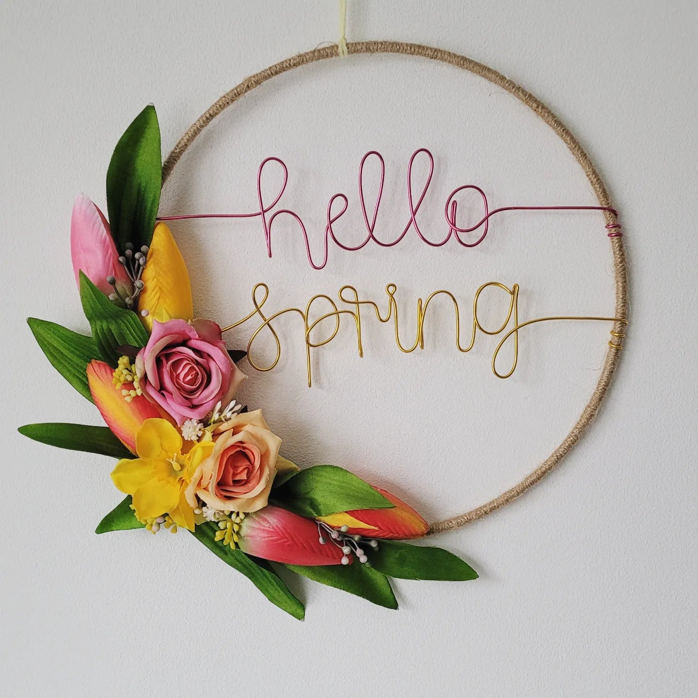 Hello Spring Door Hoop