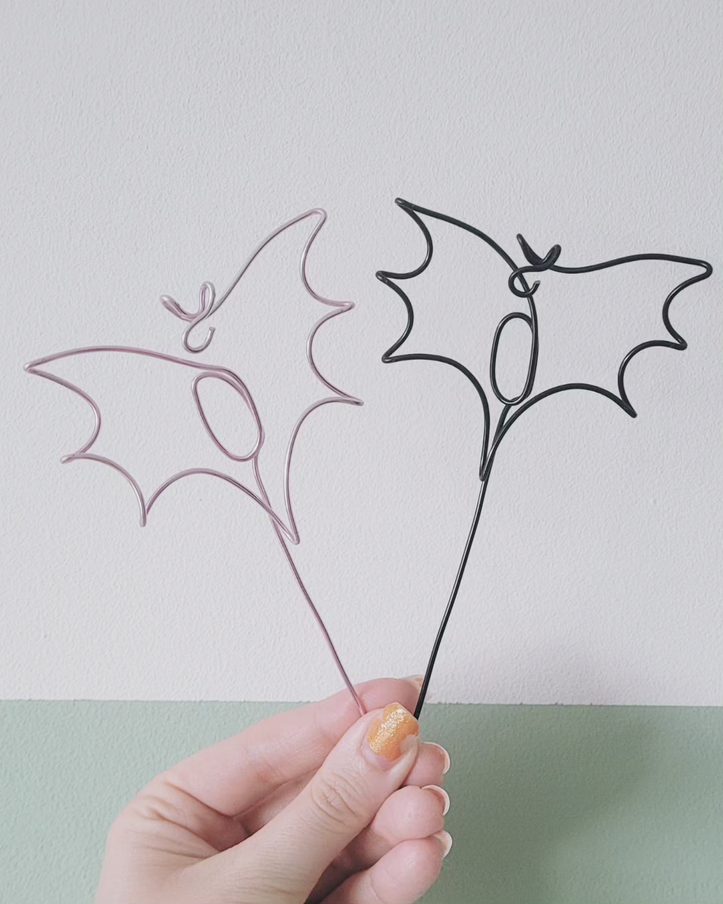 Halloween bat wire stems