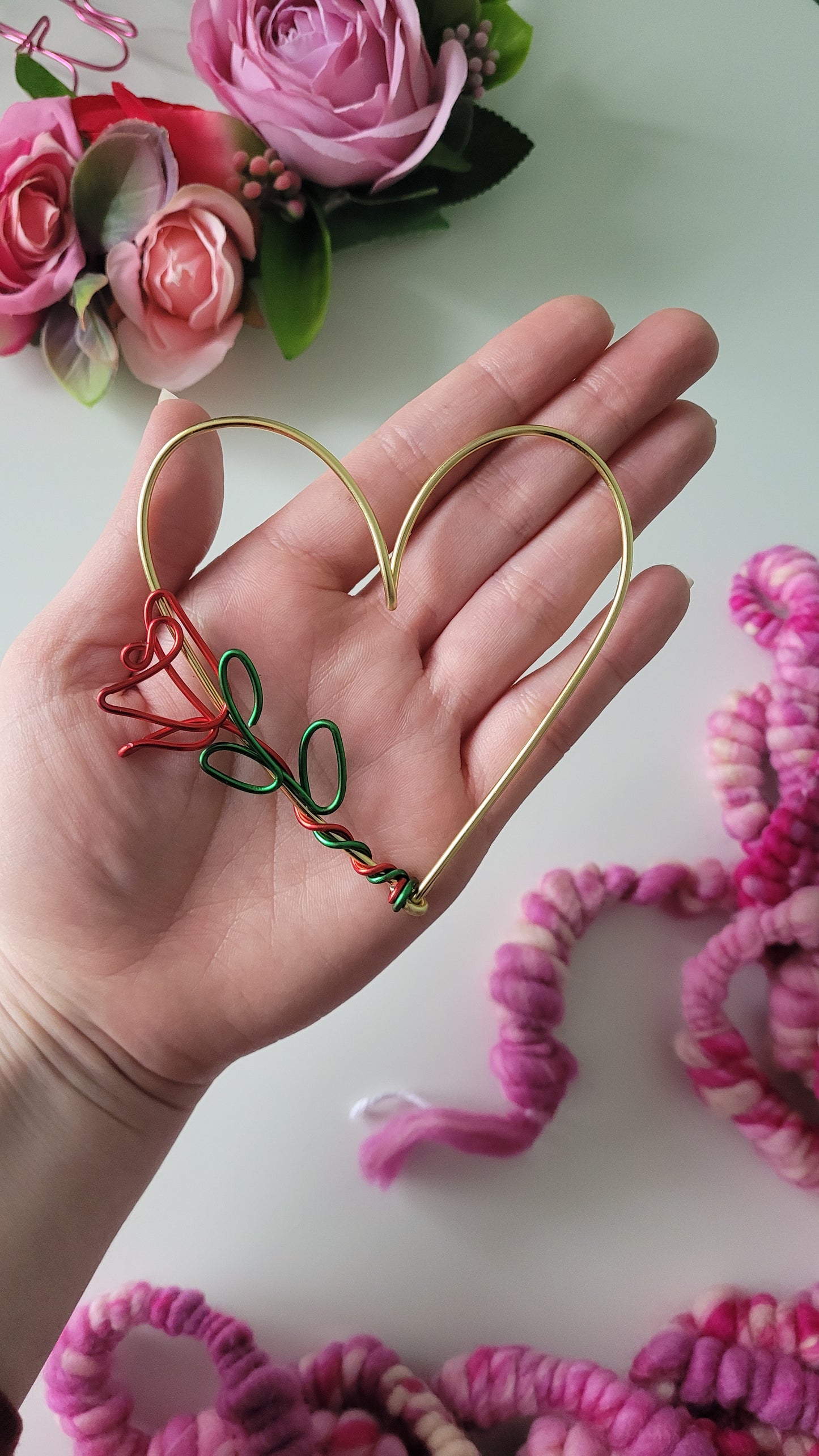 Love heart with rose