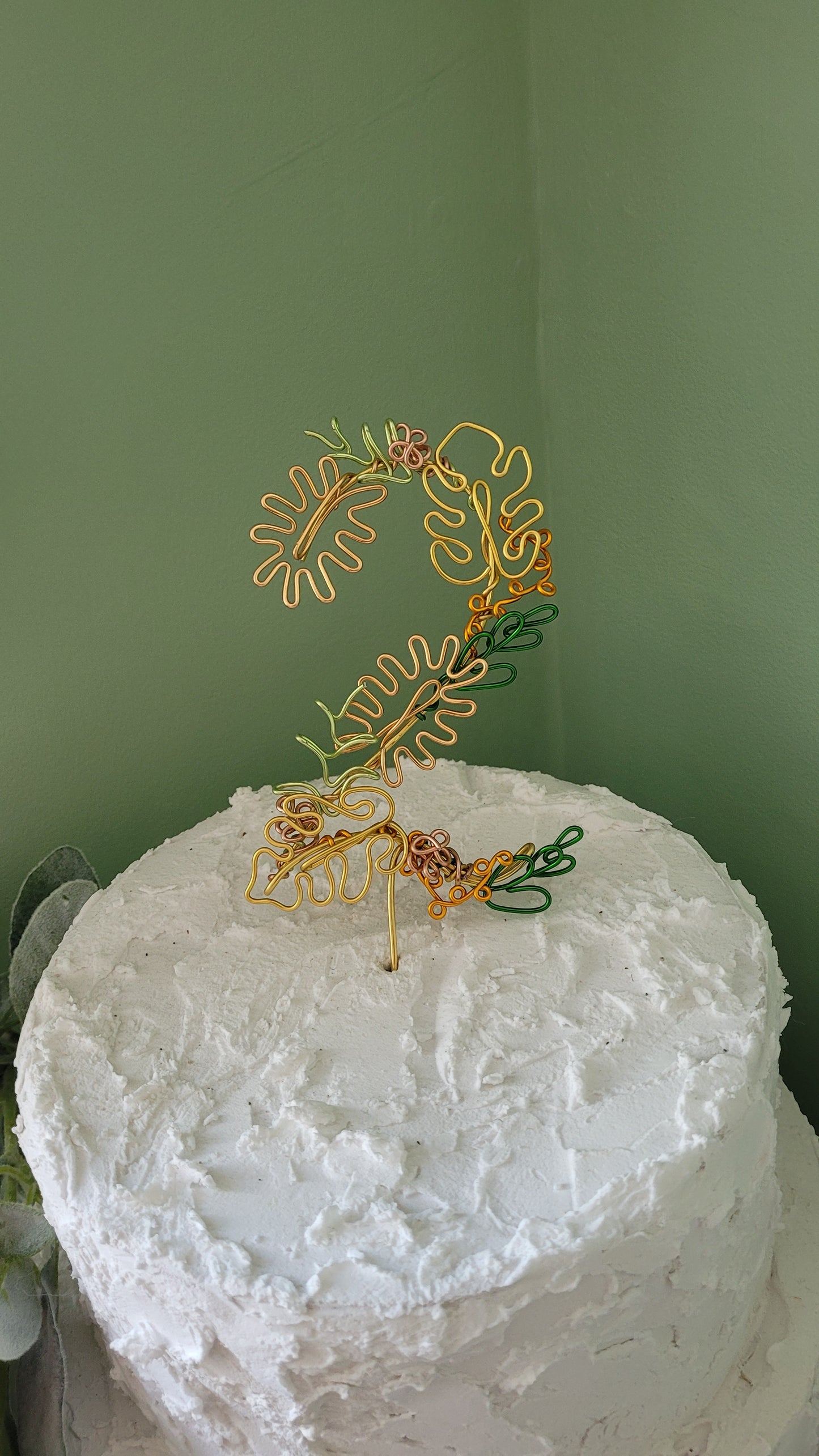 Safari Foliage Number Cake Topper