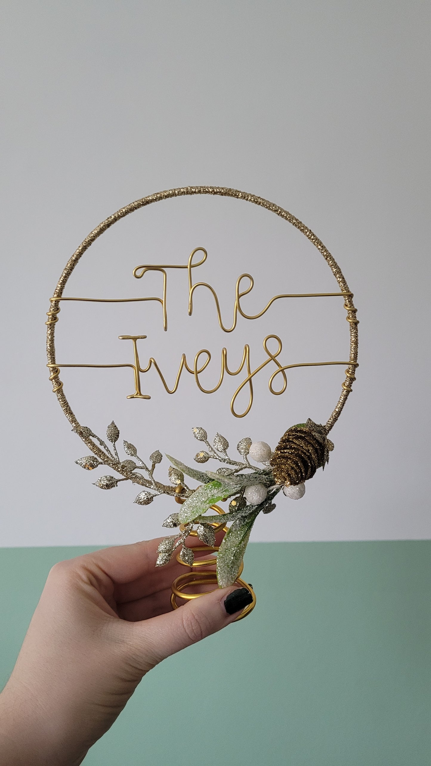Surname Hoop Tree Topper