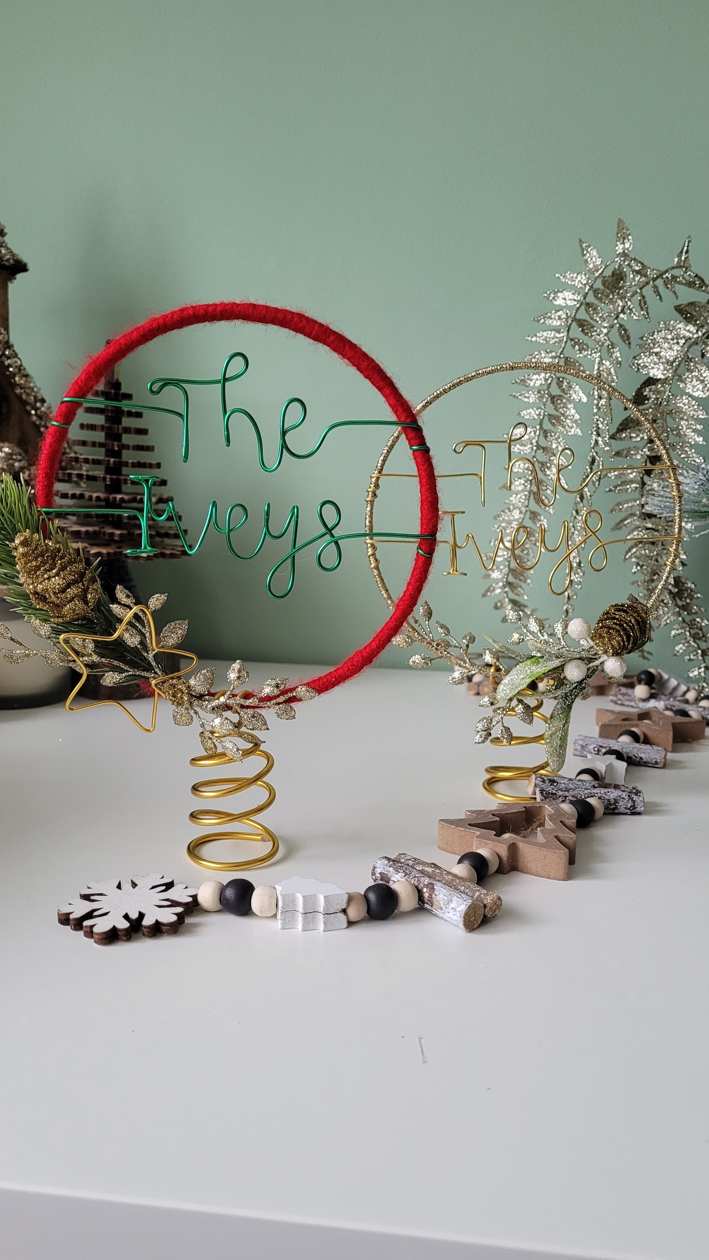 Surname Hoop Tree Topper