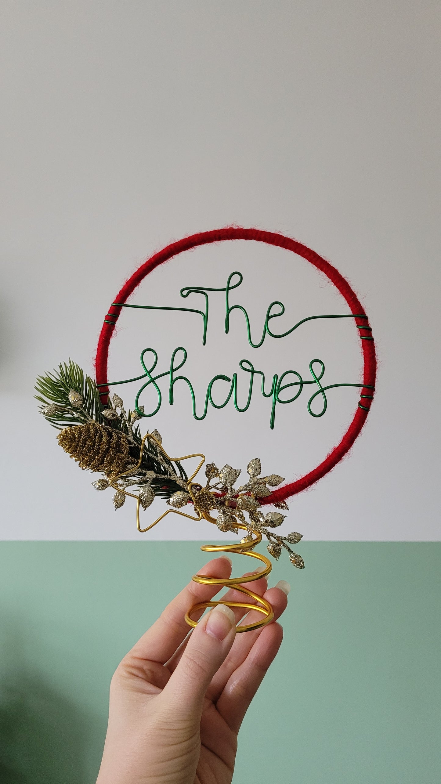 Surname Hoop Tree Topper