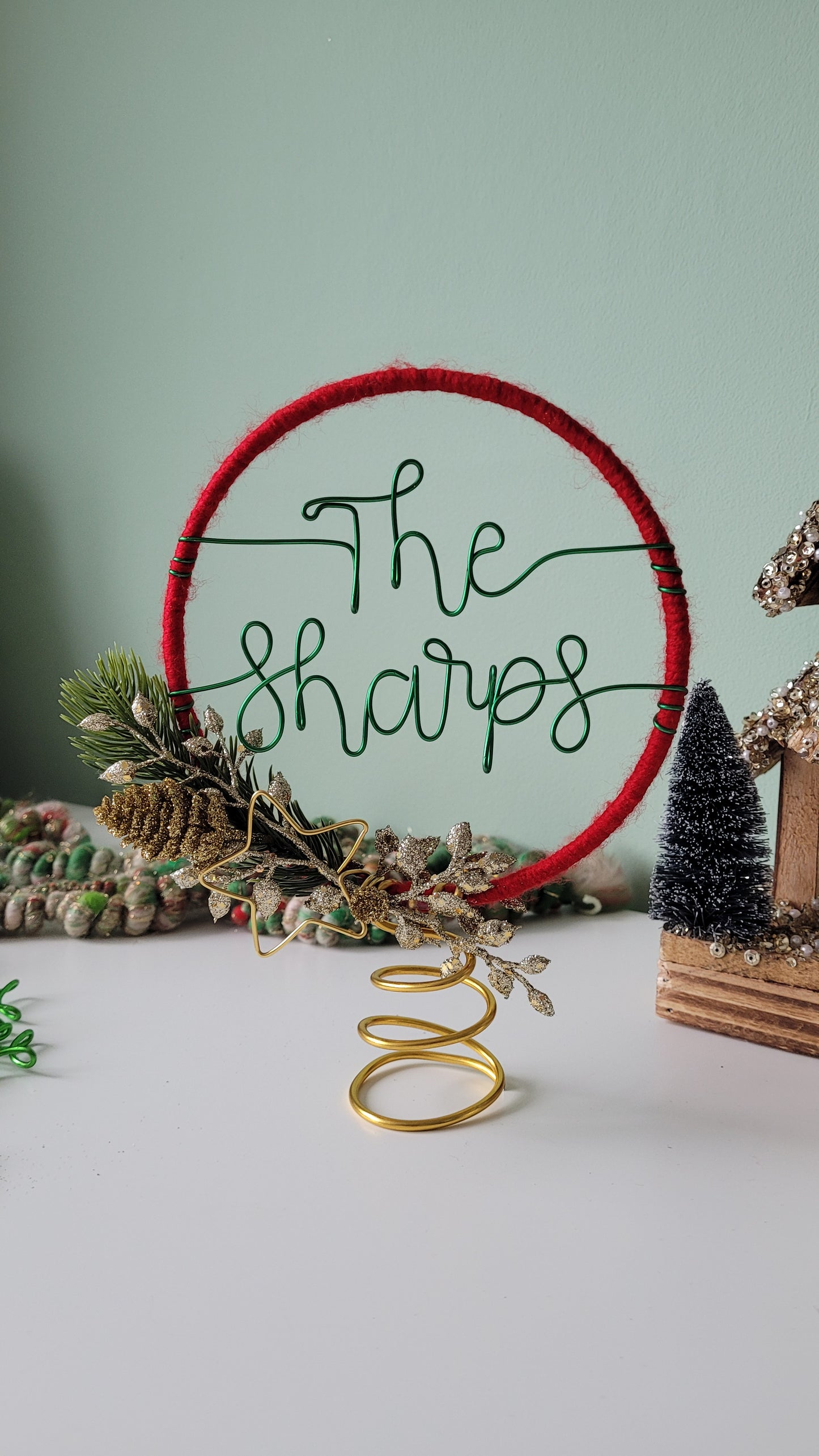 Surname Hoop Tree Topper